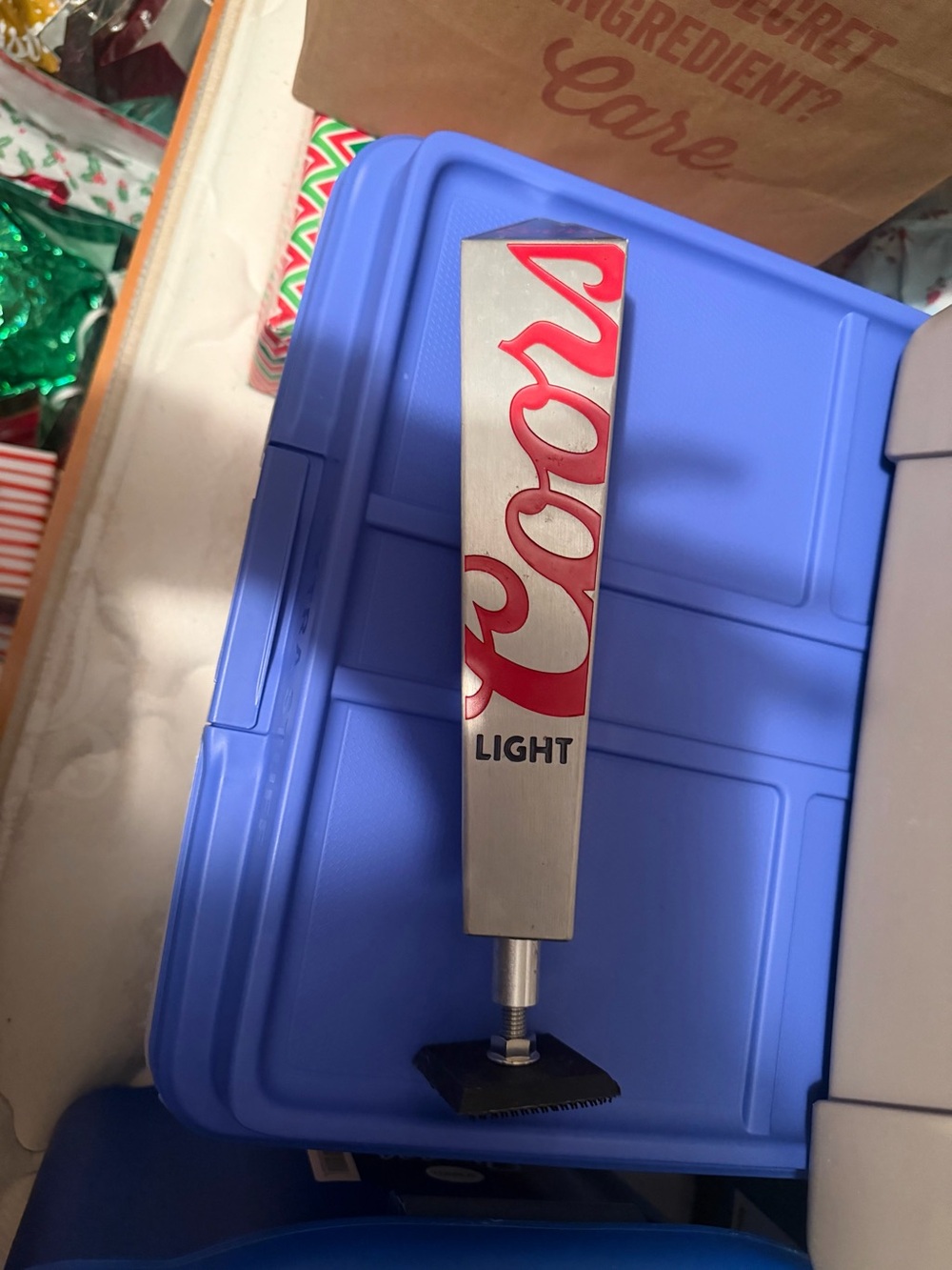Coors Light Beer Tap Handle - Silver & Red